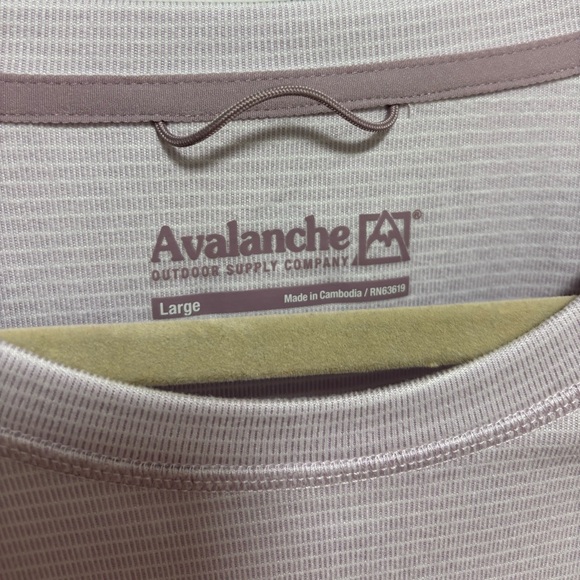 Long Sleeve Striped Tee Crew Neckline Light Purple - Picture 7 of 8